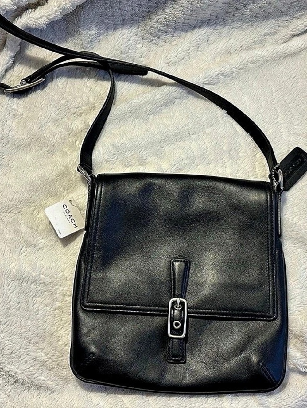 NWT Coach Legacy Slim Flap Crossbody Bag Black